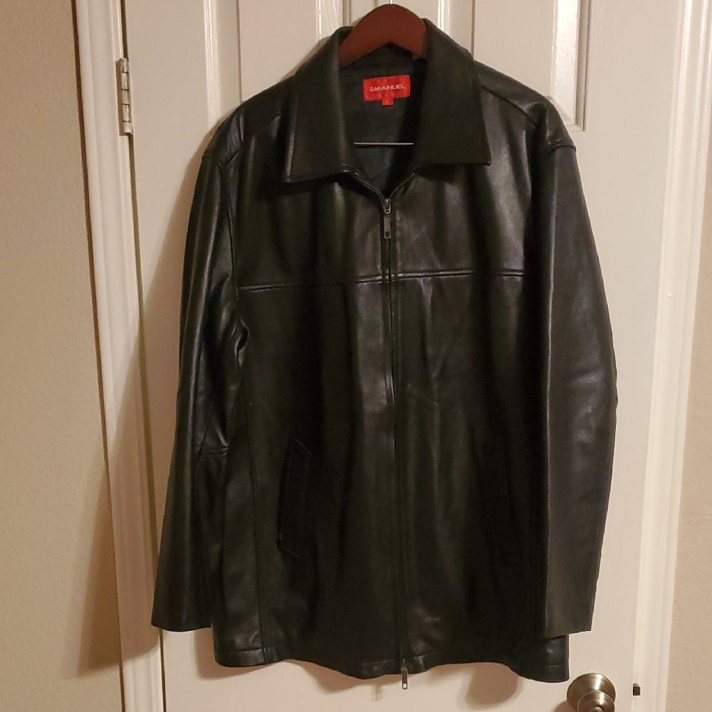 Men's Emanuel Ungaro Black Leather Jacket